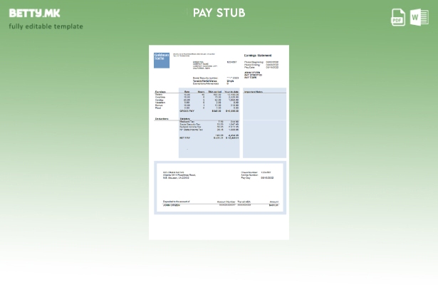 Модерен стил на шаблон верзија на извештајот за финансиска заработка во САД 1